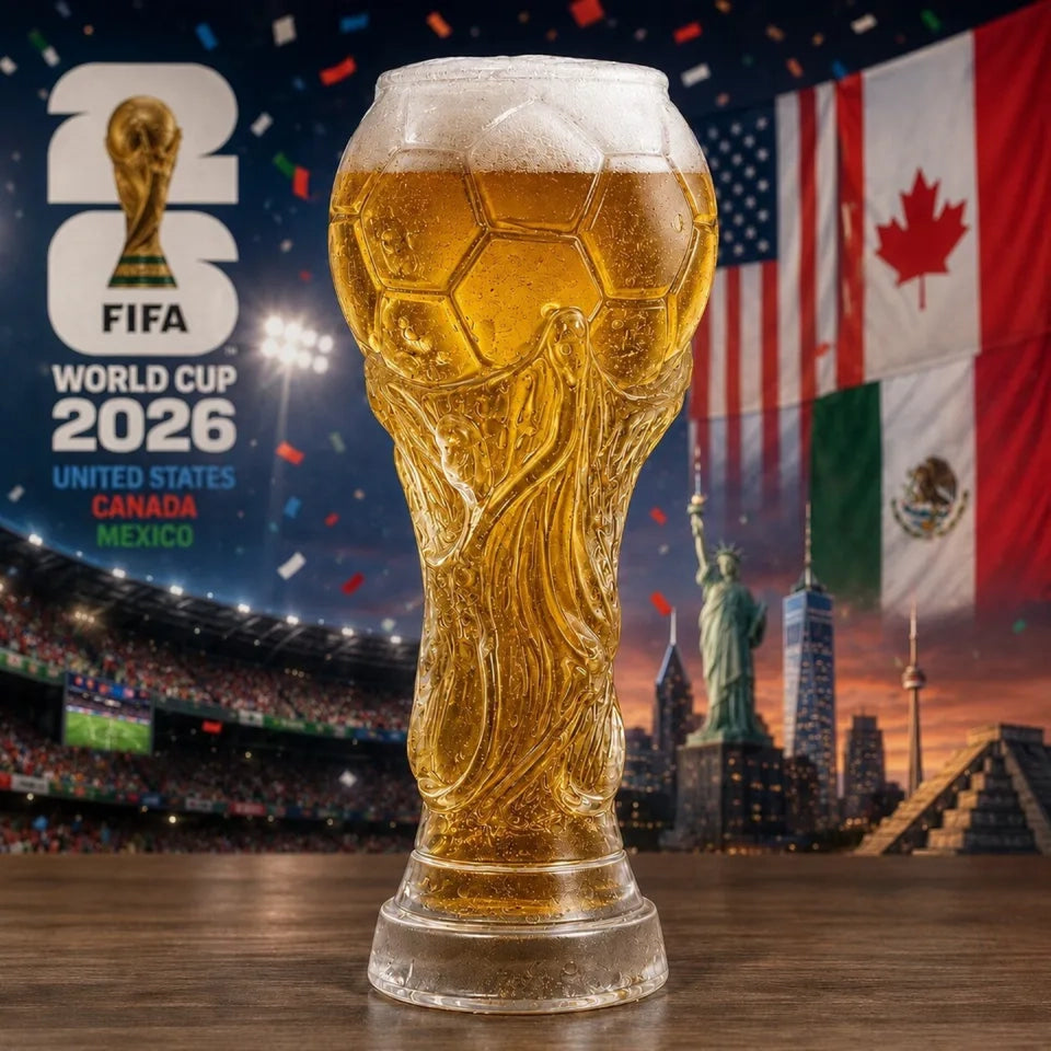 World Cup Trophy Beer Glass – Perfect for Game Day & Football Parties