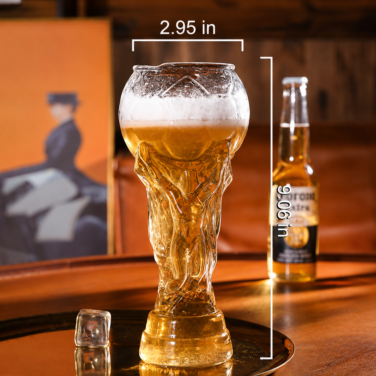 10-Pack 27.1 oz World Cup Trophy Beer Glass